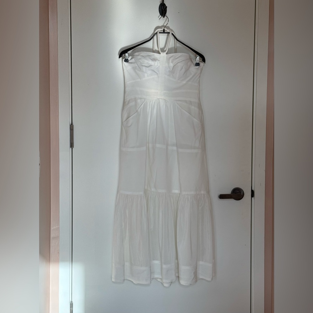 A.L.C. Tied Neck Cream Dress